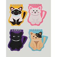 Блокнот А7  40л. КОКОС спираль "Животные" 251803 лам.карт,глянц.лам.,асс.