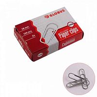 Скрепки 28мм 100шт. ГЛОБУС С28-100 Ц оцинк.,овальные,к/к