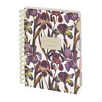 Записная книжка А5 120л. BV спираль "Art Journal.Флора.Ирисы" 3-737/09 тв.обл.,с разд.,беж.бум.