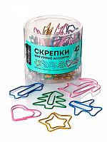 Скрепки фигурные 28-45мм  42шт. ГЛОБУС С28-45ФА/1 асс.,пластик/к.