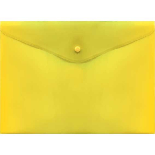 Папка-конверт на кнопке А4 (325*235мм) ATTOMEX 3071063 непрозр.жёлтая,150мкм