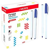 Ручка масл. шар. deVENTE "Triolino Snow" 5073830 ультрагл.письмо,синяя,0,7мм,белый трёхгр.корп.,грип