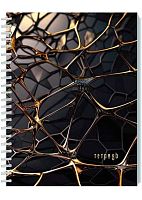 Тетрадь 48л. (клетка) АППЛИКА спираль "Золотая паутинка" С0245-141 блёстки