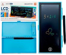Графический планшет д/рисования-пенал INTELLIGENT DK-386 LCD,200*90*23мм,со стилусом,асс.