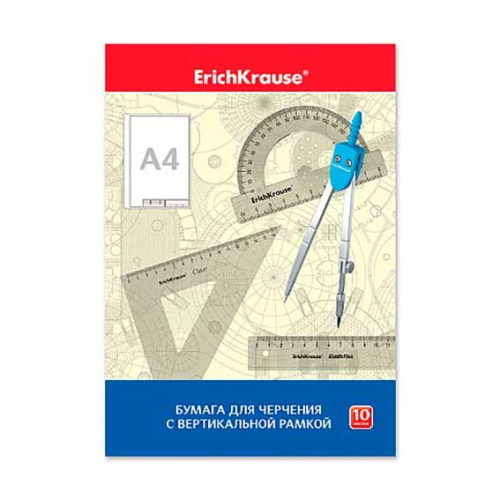 Папка для черчения А4 10л. EK 45011 верт.рамка
