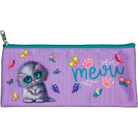 Пенал-косметичка ATTOMEX 215*90*10 "Meow Cat" 7024424 текстил.,плоский,на молн.