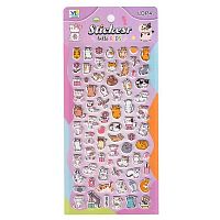 Наклейка декор. зефирная 10*22 "Котики 2" Р22072-4 Ткн1003-2