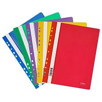 Скоросшиватель пластиковый А4 СТАММ ММ-30917 асс.,180мкм,с прозр.верх.