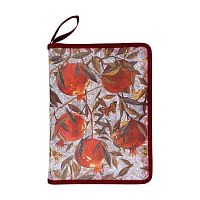 Папка на молнии А4 BV "Flora. Гранат" 14-032/09 с окантовкой,пластик,180мкм