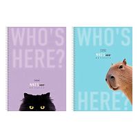 Тетрадь 96л. (линейка) А4 ХАТ спираль "Кто здесь?" мат.лам.,перфор.,асс.