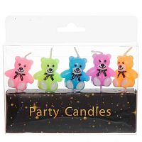 Свечи д/торта "Мишки" 448-637 (5шт) асс.