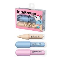 Набор маркеров текст.  3цв. EK Visioline V-23 Flex Yummy 63555 гибк.наконеч.,скош.,0,6-4,5мм,пэт-бок