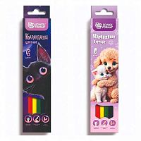 Карандаши  6цв. SchoolФормат "Микс для девочек" КЦ06-МДВ шестигр.,к/к