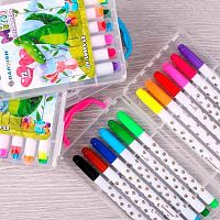 Фломастеры 12цв. Darvish DV-10593-12 мини,пластик.пенал,е/подвес