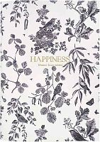 Ежедневник 2025г. А5 176л. INFOLIO кож.зам. "Happiness" I1525/black чёрный,2ляссе,тисн.фольг.