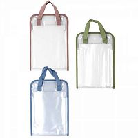 Папка-картотека 13отд. А4 ALINGAR AL11159 прозр.,глянц.,вертик.,пластик,800мкм,с ручками,асс.