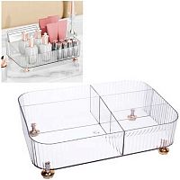 Органайзер д/хранения косметических средств "Ламингтон" 658-415 прозрачн.,на ножках,29*19.7*9.4см