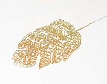 Ветка-лист монстера малый мерцающий золотой ФРФ 151.151 (1010237)
