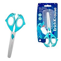 Ножницы детск. 13,5см EK "Sea Friends Dolphin" 60868 закруг.,нерж.сталь,блист.