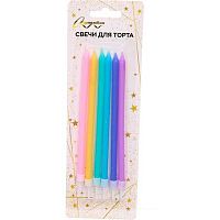 Свечи д/торта "Яркий стиль" 448-592 (6шт) асс.,13см