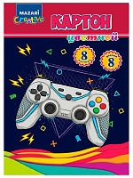 Картон цв. А4  8л. 8цв. MAZARI M-17127 в папке