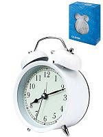 Часы-будильник Миленд "Ретро настроение" БЧ-9841 белые,дискретный ход,10*14см