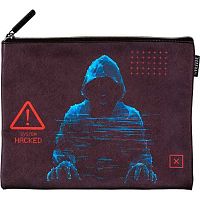 Папка д/тетрадей А5 deVENTE "Label. Hacker" 8053527 антиванд.кож.зам.,на молн.