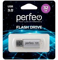 Флеш-драйв32Гб Perfeo C14 Silver metal series USB 3.0