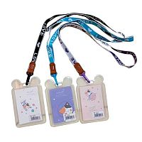 Бейдж КОКОС 80*120мм "Котики" 252646 вертик.,на цв.ленте,с держателем,асс.