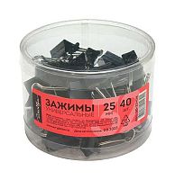 Зажим для бумаг ГЛОБУС 25мм чёрн. ЗБ-25ЧПК пластик/к