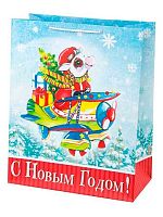 Пакет подар. ФЕНИКС НГ "На самолете" 82388 бум.,лам.,26*32,4*12,7см,140г/м2