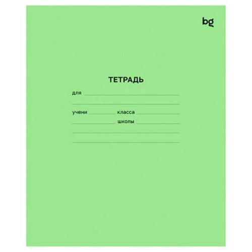 Тетрадь 12л. (клетка) BG "Зелёная" 57422
