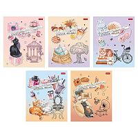 Тетрадь 48л. (клетка) ХАТ пластик.обл. "Счастье-это уют" асс.