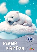 Картон белый А4 10л. АППЛИКА "Сладкие сны" С7582-06 в папке