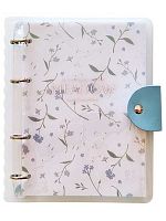Тетрадь на кольцах 120л. (клетка) Be Smart пластик. обл. "Meadow. Голуая" N6119