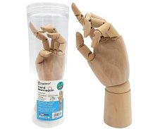 Манекен "Рука, левая" 18*6,5см INTELLIGENT DJ-40/DD-134 дерев.,худ.,пластик.тубус