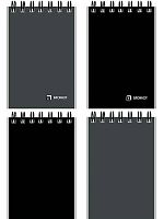 Блокнот А7  40л. Проф-Пресс спираль "Чёрно-серый дизайн" Б40-9326 клетка,мел.карт.