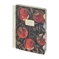 Записная книжка B5 120л. BV спираль "Art Journal.Флора.Гранат" 3-819/06 тв.обл.,с разд.,беж.бум.