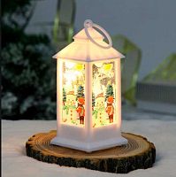 Сувенир с подсветкой НГ "Лампа - Сказочная история" 700-0624 белый,5*5*13см