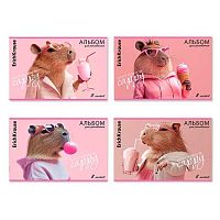 Альбом для рис. 8л. EK "CapyBarbara" 63439 на скобе,асс.