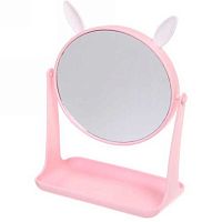 Зеркало настол. "Beauty-Bunny" 656-101 с органайзером д/косметики,розовый