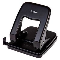 Дырокол  40л. ХАТ "Record" DP_092225 чёрный,метал.,с линейкой