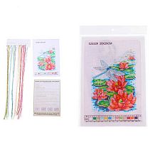 Набор д/вышивания крестиком MAZARI M-11884 20*29см,схема,канва с рис.,метал.игла,нитки,асс.