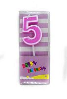 Свеча-цифра д/торта "5" Яркий праздник 448-512