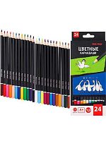 Карандаши 24цв. Проф-Пресс "Mini Friends" КЦ-3709 дерев.,гекс.,к/к