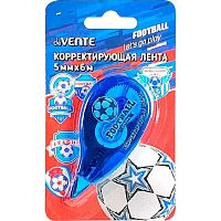 Коррект. лента deVENTE 5мм* 6м "Football" 4062311 син.прозр.корп.,фронт.аппл.,карт.блист.