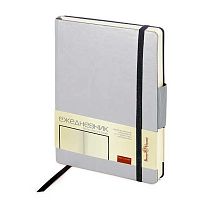 Ежедневник н/д А5 136л. BV кож.зам. "Zenith" 3-032/14 серебро,на резинке