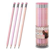 Карандаш ч/гр. пластик. с ласт. EK "Frenchie" 65334 HB,трёхгр.,асс.