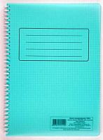СБ Книга канцелярская (100л. клетка) пластик зелен. спир.