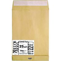Конверт-пакет почтовый Крафт 250*353*40мм В4 Extrapack стрип,120г/м2 76392 (6569)
